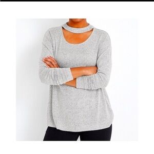 MAURICES Grey Choker Top